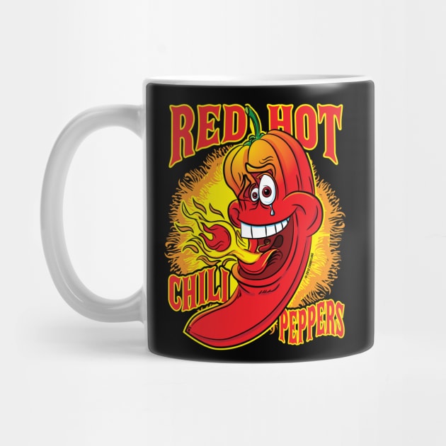 Spicy Flaming Red Hot Chili Pepper by eShirtLabs